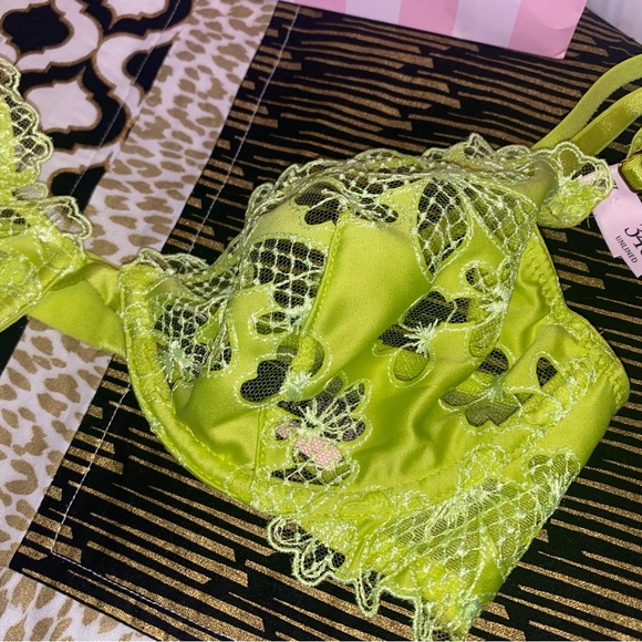 VICTORIA SECRET ZIGGY GLAM FLORAL EMBROIDERY UNLINED DEMI BRA - Picture 4 of 10